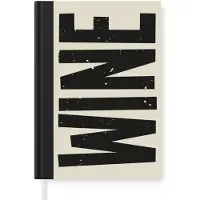 MuchoWow Notitieboek - Schrijfboek - Zwart - Wijn - Decoratie - Vintage - Notitieboekje klein - A5 formaat - Schrijfblok