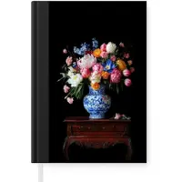 MuchoWow Notitieboek - Schrijfboek - Rozen - Bloemen - Vaas - Boeket - Notitieboekje klein - A5 formaat - Schrijfblok
