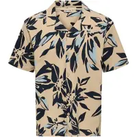 Only & Sons Overhemd 'Piero' donkerbeige / navy / lichtblauw