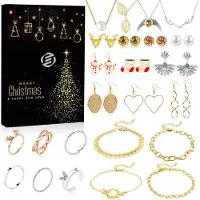 Equivera Adventskalender 2024 - Sieraden Adventskalender met 24 Verrassingen - Beauty en Sieradenset - Kerstcadeau voor Vrouwen, Dames en Meisjes