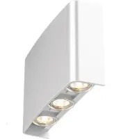 BES LED LED Wandlamp - Brinton Victo - Up & Down - 6W 480lm - Aanpasbare Lichtkleur 3000K-4000K-6500K - Voor Buiten en Binnen - Waterdicht IP65 - Rechthoek - Wit