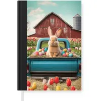 MuchoWow Notitieboek - Schrijfboek - Konijn - Boerderij - Eieren - Notitieboekje klein - A5 formaat - Schrijfblok