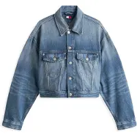 Tommy Hilfiger Tussenjas blauw denim / rood / zwart