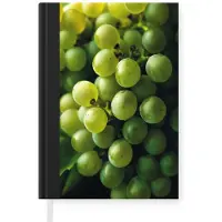MuchoWow Notitieboek - Schrijfboek - Druiven - Tros - Groen - Notitieboekje klein - A5 formaat - Schrijfblok
