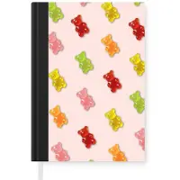 MuchoWow Notitieboek - Schrijfboek - Kleur - Snoep - Roze - Notitieboekje klein - A5 formaat - Schrijfblok