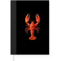 MuchoWow Notitieboek - Schrijfboek - Kreeft - Papier - Origami papier - Rood - Notitieboekje klein - A5 formaat - Schrijfblok