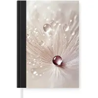 MuchoWow Notitieboek - Schrijfboek - Bloem - Abstract - Wit - Water - Natuur - Notitieboekje klein - A5 formaat - Schrijfblok