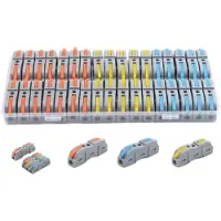 Universeel Boxed 34PCS Hendel Quick Home Draadconnectoren Terminals Dirigent Spliceable Butt Bedradingsblok Herbruikbare elektrische connectoren