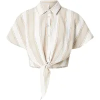 ONLY Blouse 'ONLJAKIRI' sand / donkerbeige / wit