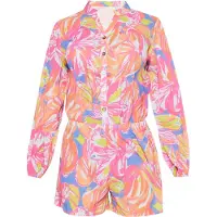 FELIPA Jumpsuit 'Spring Summer' azuur / mosterd / lichtoranje / pink