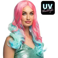 Boland - Pruik Nixie Pastel - Golvend - Lang - Vrouwen - Zeemeermin -