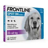 Frontline 2x Spot On Anti Vlooien en Teken Druppels Hond L 20 - 40 kg 3 pipetten