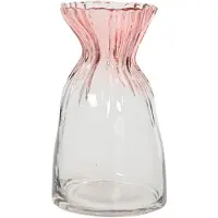 Décoris Vaas glas H20.5cm zacht roze roze Keramiek Vaas