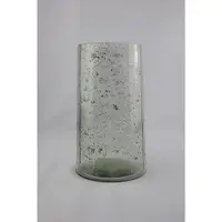 Mansion Atmosphere Vaas Bubbel Glas 16x16x27cm Grijs grijs Keramiek Vaas