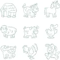 Woody Boerderij Stempel Puzzel 91184