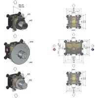 Hotbath Cobber IBS20 Inbouw Doucheset - 3-standen Handdouche - 25cm Hoofddouche - Wandarm - Glijstang - Geborsteld Messing Pvd - Messing - Kranen, - Kranen, Douchekranen, Douchesets, Inbouw douchesets