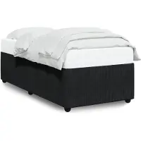 vidaXL Bedframe zonder matras 100x200 cm fluweel zwart