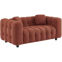 Sweeek 2 zitsbank, bekleed met bouclé textuur Terracotta