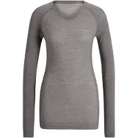 Falke Wool-Tech Light Round Neck sneldrogend wol functioneel functioneel shirt met lange mouwen dames grijs - maat L