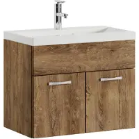 Badplaats Badkamermeubel montreal set 01 60 x 35 cm bruin badmeubel