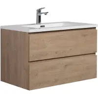 Badplaats Badkamermeubel set angela 80cm kastanje badmeubel met