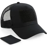 Beechfield Meshpet, verstelbaar aan de achterkant met afneembare patch. B641 - Black - One size