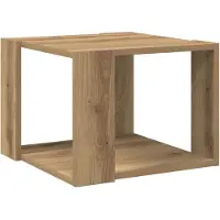 vidaXL Salontafel 40x40x30 cm bewerkt hout artisanaal eikenkleur