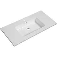 Badplaats Wastafel Angela 100 x 48 cm - Wit - Wasbak voor Wastafelkast