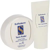 Sulfoderm Combinatie Teint Gezichtspoeder en Teint Dagcreme - bij vette huid en puistjes - Daytime Care en Gezichtspoeder zwavelpoeder