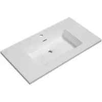 Badplaats Wastafel Angela 90 x 48 cm – Wit – Wasbak voor Wastafelkast