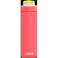 Kambukka Lagoon geïsoleerde waterfles 600 ml - Fluo Fantasy met geïntegreerd rietje - Fluo Rood