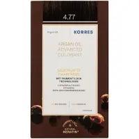 Korres Haarkleur en haarverzorging Arganolie - Kleuring en verzorging Argan Oil Permanent Hair Colorant 4.77 Chocoladebruin intensief