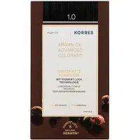 Korres Haarkleur en haarverzorging Arganolie - Kleuring en verzorging Argan Oil Permanent Hair Colorant 1.0 Zwart