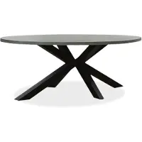 BUITEN living Stockholm dining tuintafel 8 personen | polystone + staal | betonlook | 280cm - ovale tuintafel