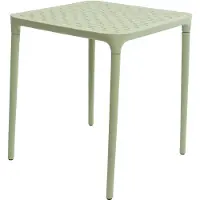 Merkloos Tafel Porto kunststof 65x65cm groen groen Kunststof Tafel