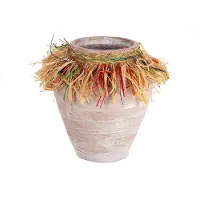 HBX natural living Vaas Koluma Ø19xH26cm Bohostyle Roze roze Keramiek Vaas