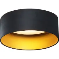 QAZQA Moderne plafondlamp zwart velvet 40cm incl. LED 3-staps dimbaar - Sue