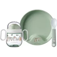Mepal Little Farm Babyservies 3-delig Groen groen Kunststof Kinderservies