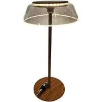 Mansion Atmosphere Tafellamp USB Opladen Ø16,5xH33,5cm Bruin bruin Metaal