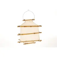 HBX natural living Lantaarn Kap Lampion 32x32x30cm Crème crème Polyester