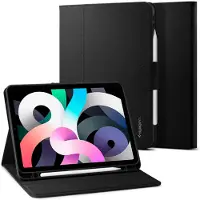 Spigen Liquid Air Folio Bookcase voor de Apple iPad Air 11 inch (2026) M4 / (2025) M3 / (2024) M2 / Air 5 (2022) / Air 4 (2020) - Black