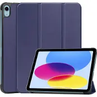Cazy tablet Hoes geschikt voor iPad 11 (2025) 11 inch / 10e generatie (2022) 10.9 inch - TriFold Bookcase - Blauw
