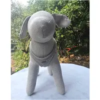 Animal Boulevard AB honden en kattentuigje mesh / plush M - 6-9kg reflecterend - teddy grey - dubbele sluiting - nek max 35cm - borst max 45cm