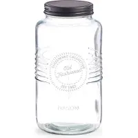 Zeller voedsel voorraadpotten - Old Fashioned - glas - 12 x 23 cm - bewaarpot - 2 liter - met deksel
