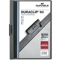Durable Klemmap Duraclip A4 Antraciet Polyvinyl Chloride (PVC) 22 x 31 cm