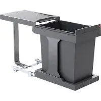 Hailo AS Solo - Prullenbak - 20 Liter Inhoud - Met Pull-out Systeem - Donkergrijs