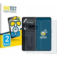 BROTECT - Screenprotector voor Nothing Phone (3a) (Voor+Achter) - Folie Beschermfolie matte 2 Stuks
