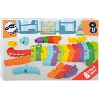 Small Foot - Houten ABC Krokodil Puzzel, 26dlg.
