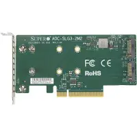 Super Micro Computer B.v. Kaart en Interface-adapter - Supermicro - AOC-SLG3-2M2 - PCIe 3.0 - M.2 - Lage profiel
