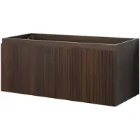 Aquazuro Wastafelonderkast Napoli 90cm - Notelaar Houtlook - Met 2 Lades - 89,4x50x47,5cm